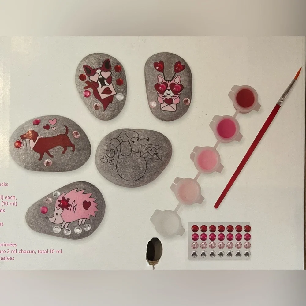 NWT Creatology rock art set Valentine’s Day theme